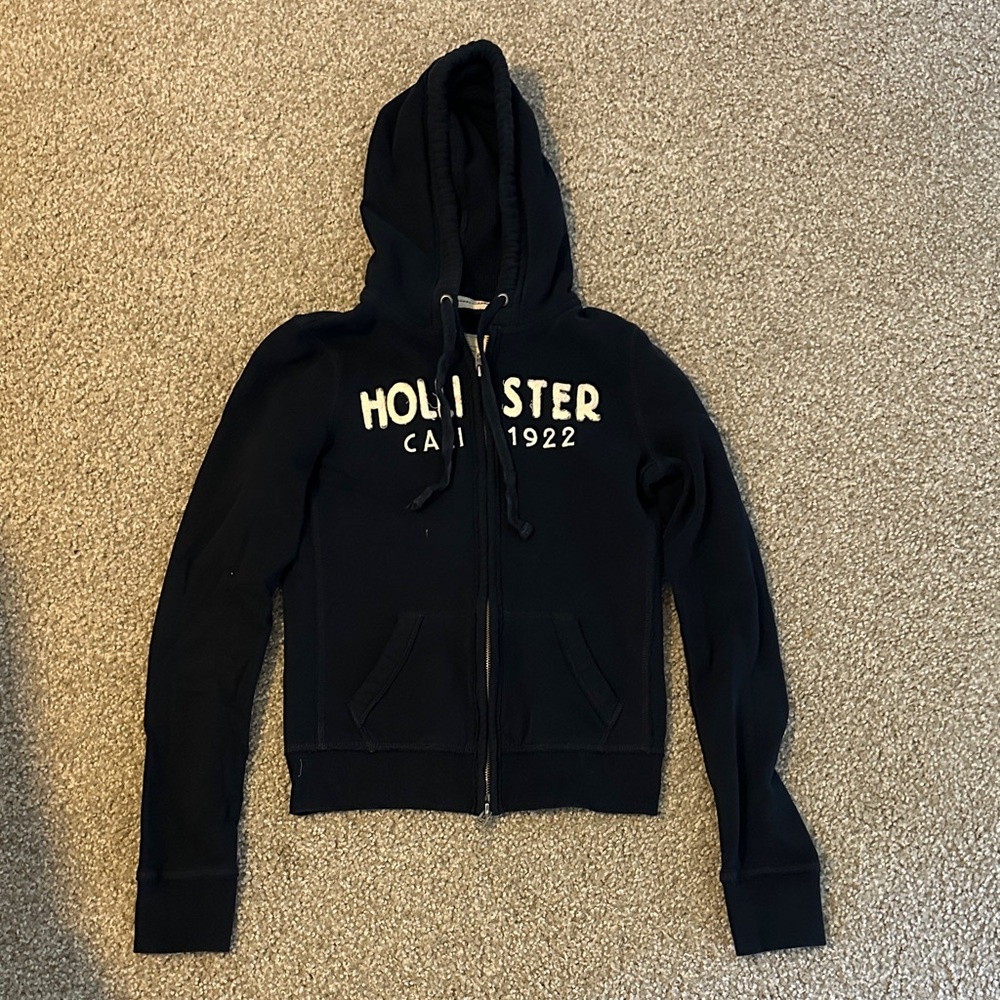 Hollister Navy Zip-Up Hoodie